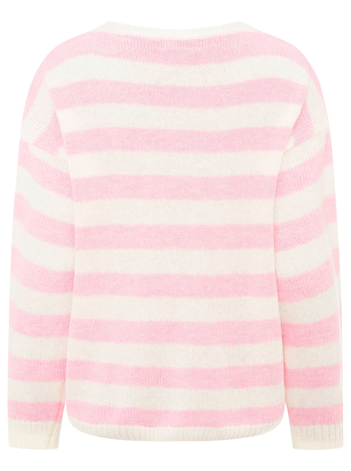 Zwillingsherz - Pullover Streifen Traum - Rosa/Weiß