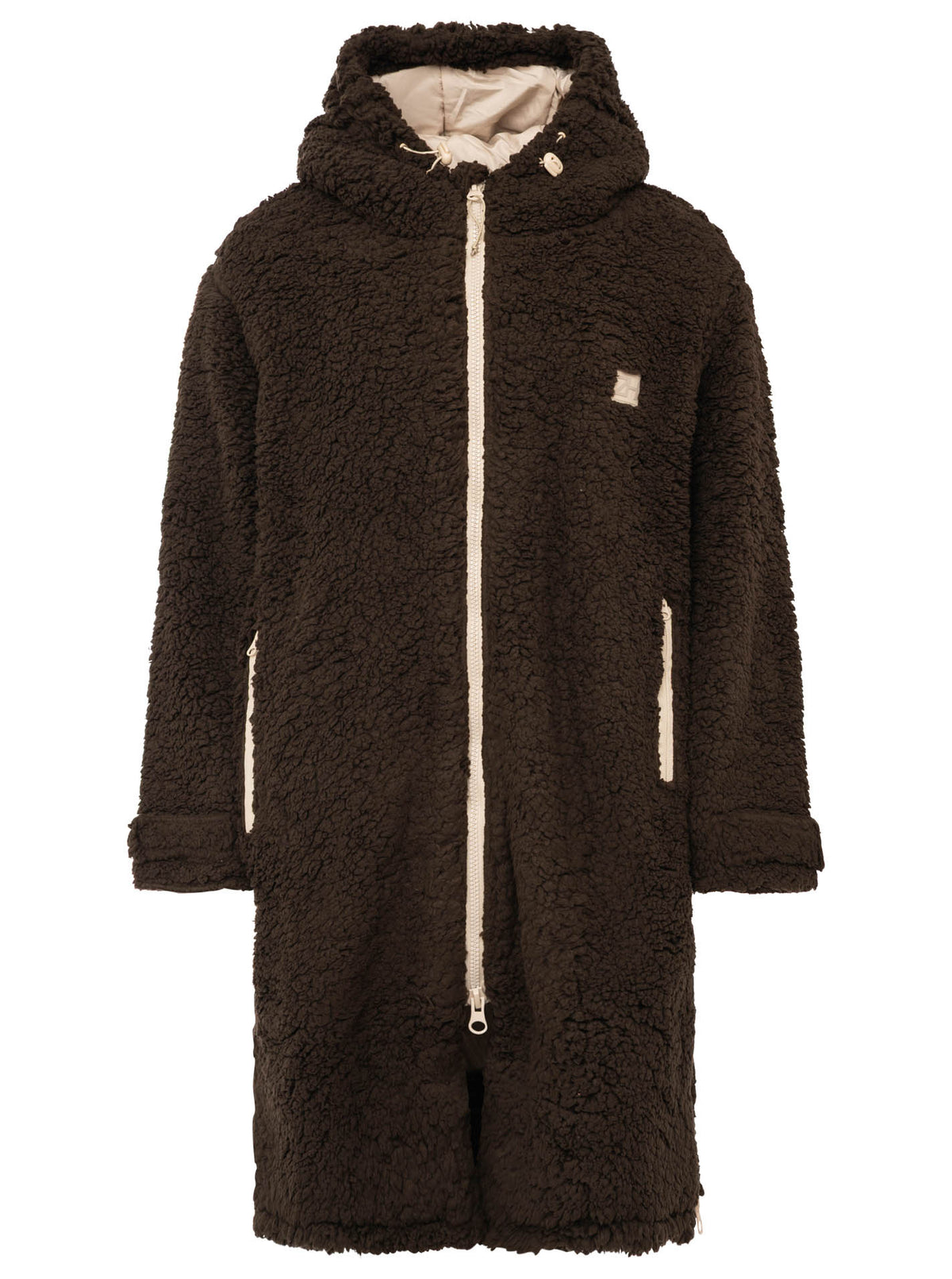 Zwillingsherz Oversize Windjacke Teddy Inside Out - Braun