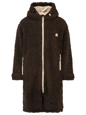 Zwillingsherz Oversize Windjacke Teddy Inside Out - Braun