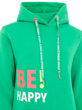 Zwillingsherz - Hoodie "Be Happy" - Grün