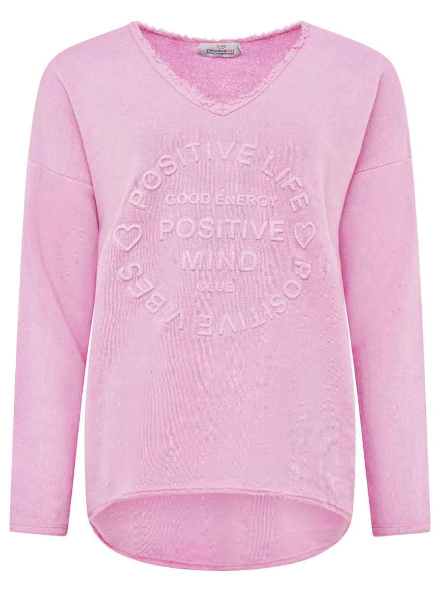 Zwillingsherz - Sweatshirt "Positive Mind"- Bubblegum Rosa