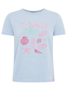 Zwillingsherz - T-Shirt "The Beach Club" - Hellblau