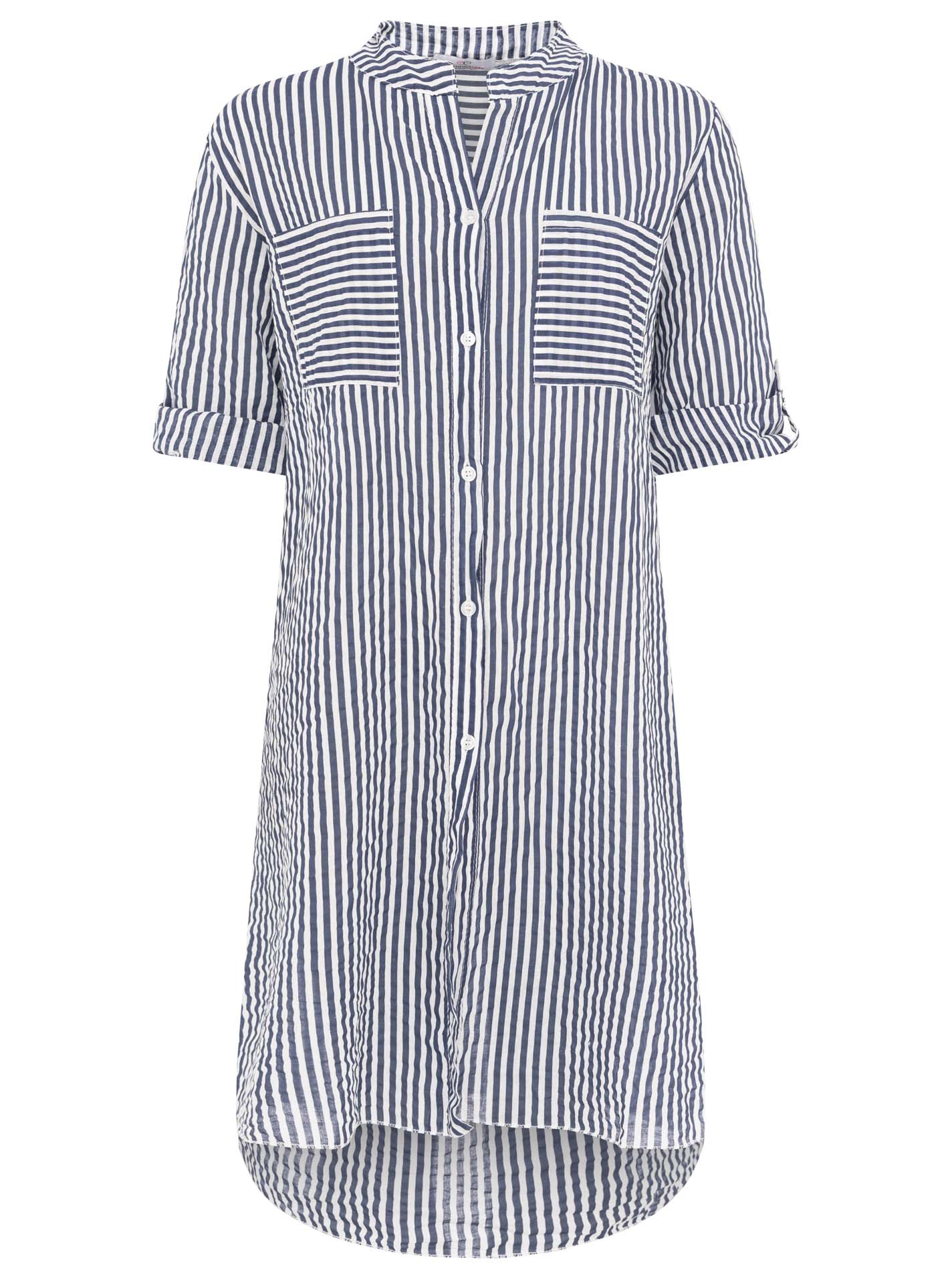 Zwillingsherz - Longbluse Kida (Streifen) - Marine