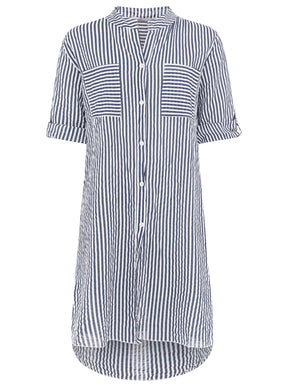 Zwillingsherz - Longbluse Kida (Streifen) - Marine