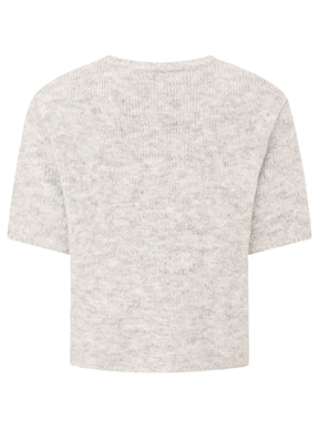 Zwillingsherz - Kurzarm Cardigan Cozy - Hellgrau