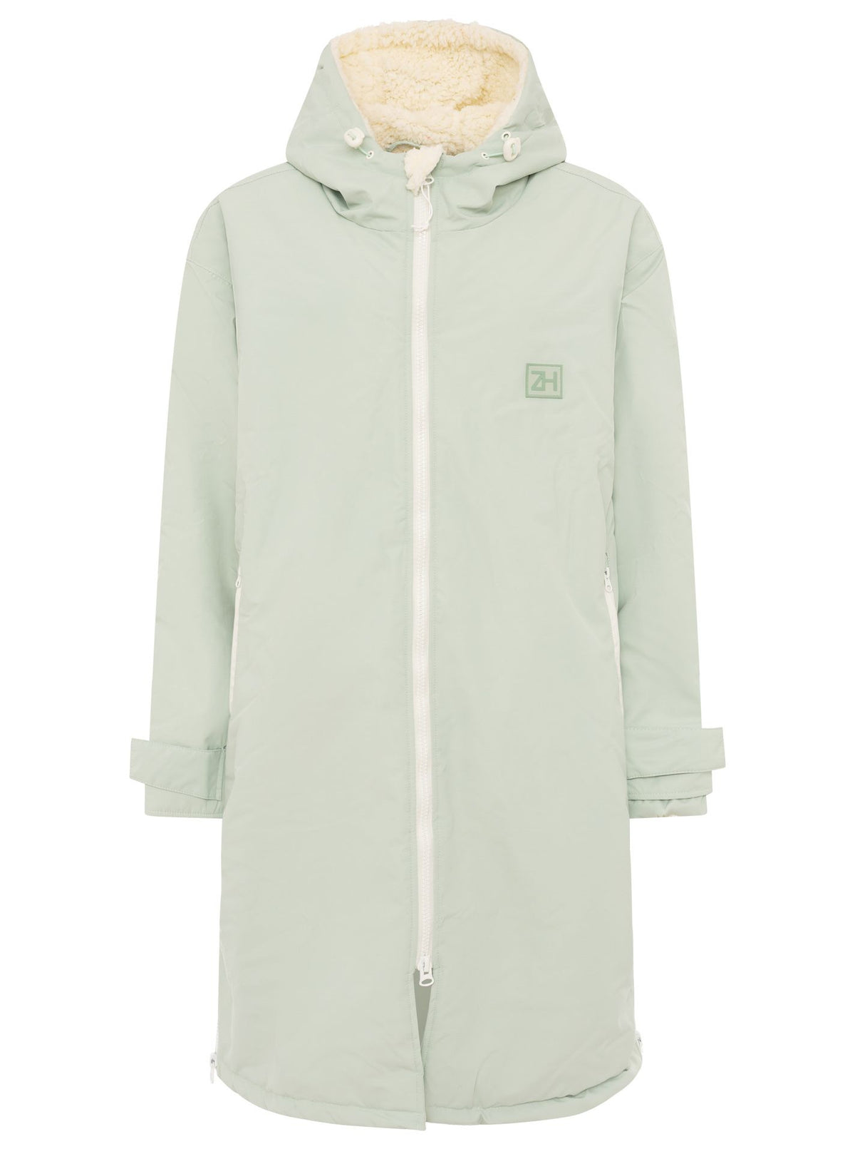 Zwillingsherz - Oversize Kuschel Windjacke - Salbei