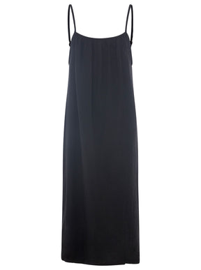 Zwillingsherz - Musselin Träger Kleid  - Schwarz