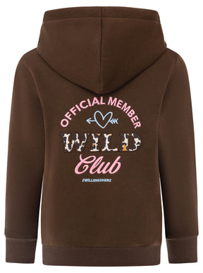 Zwillingsherz - Hoodiejacke "Wild Club" - Braun