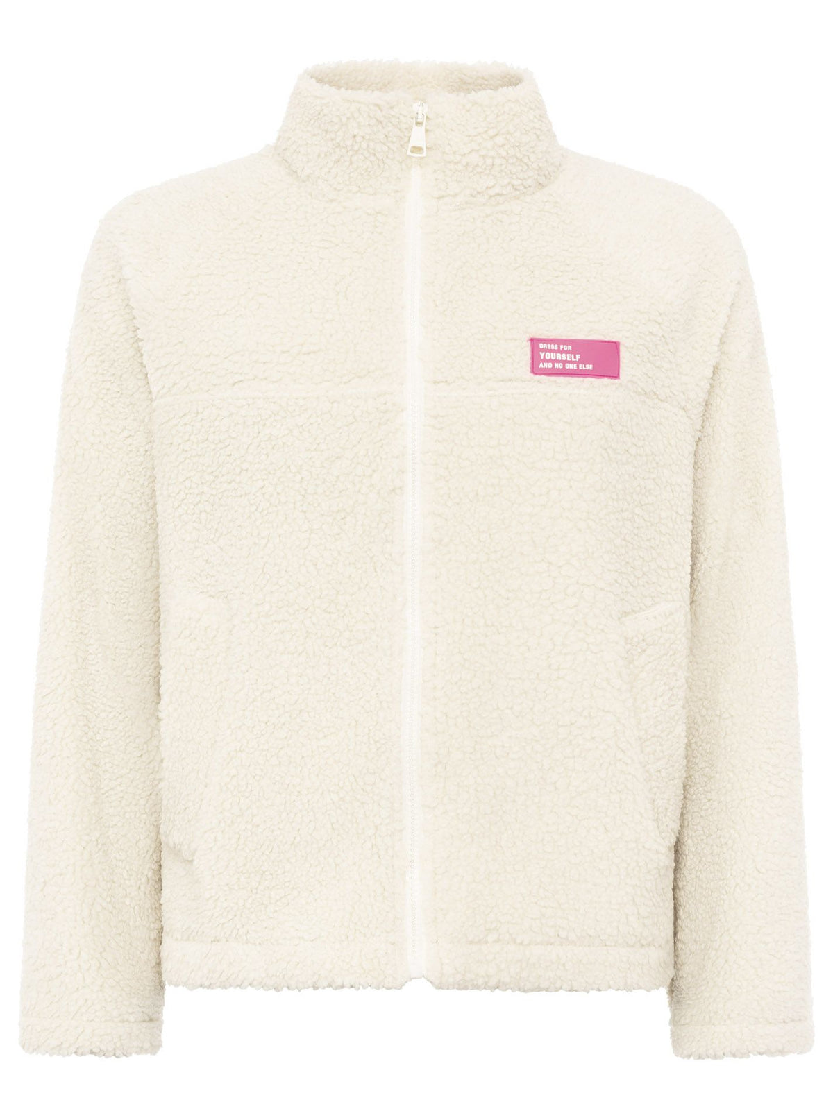Zwillingsherz Teddy Fleece Jacke - Creme