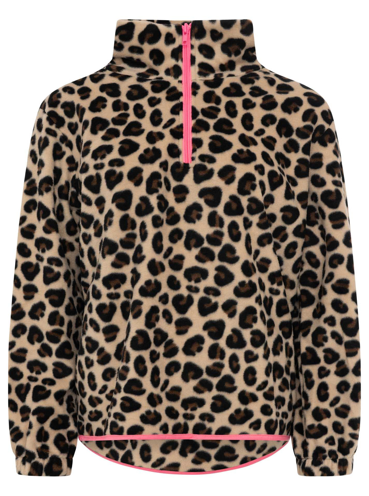 Zwillingsherz - Fleece Troyer Zipper "Leo Classic" - Beige/Pink