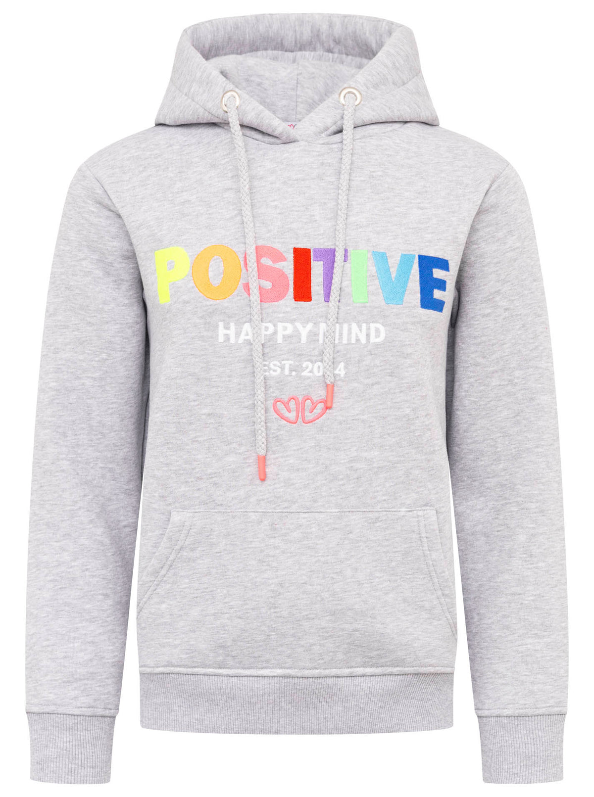 Zwillingsherz - Hoodie "Positive Happy Mind" - Grau (Neu)