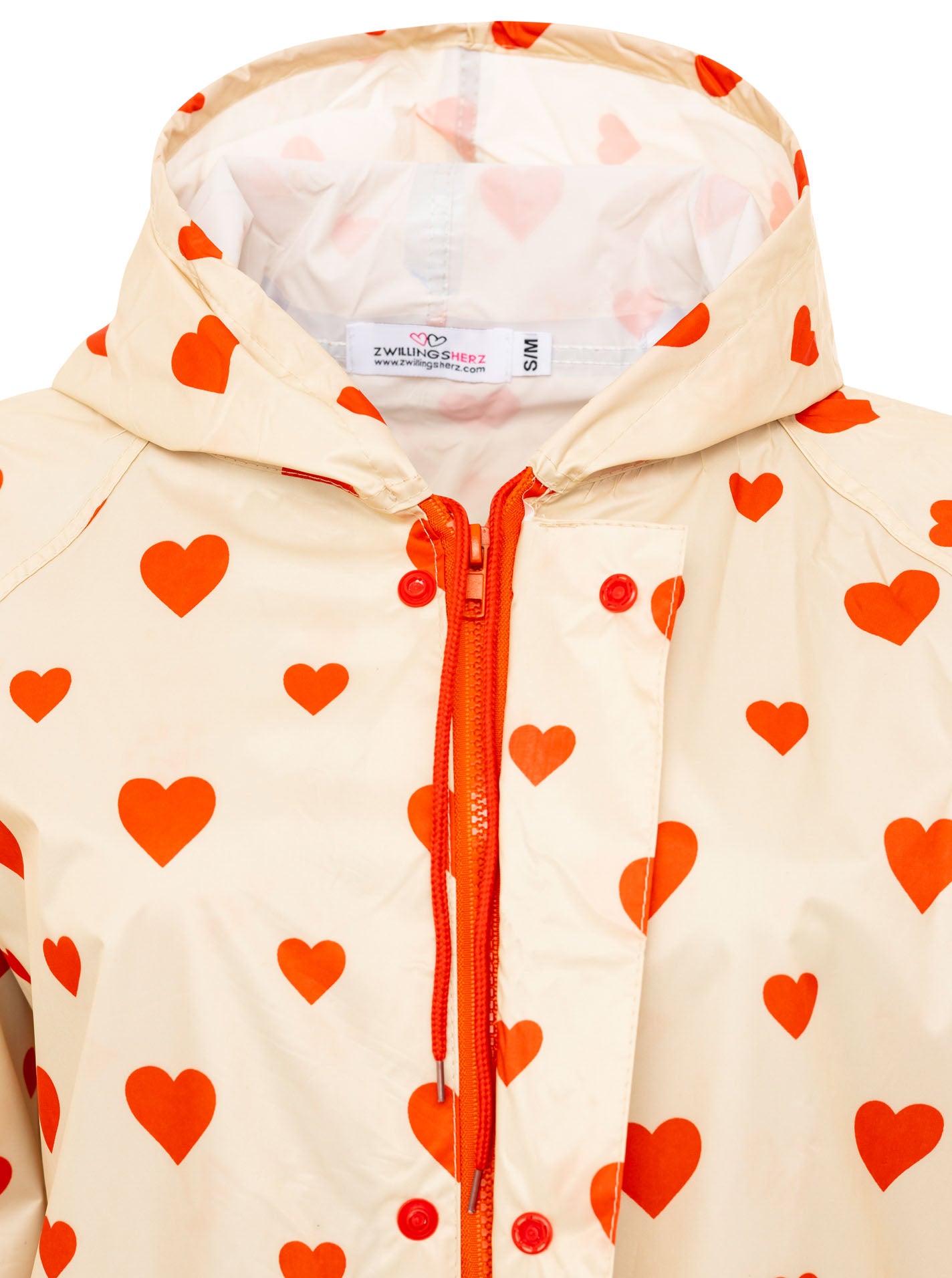 Zwillingsherz Regenmantel "Love" - Beige