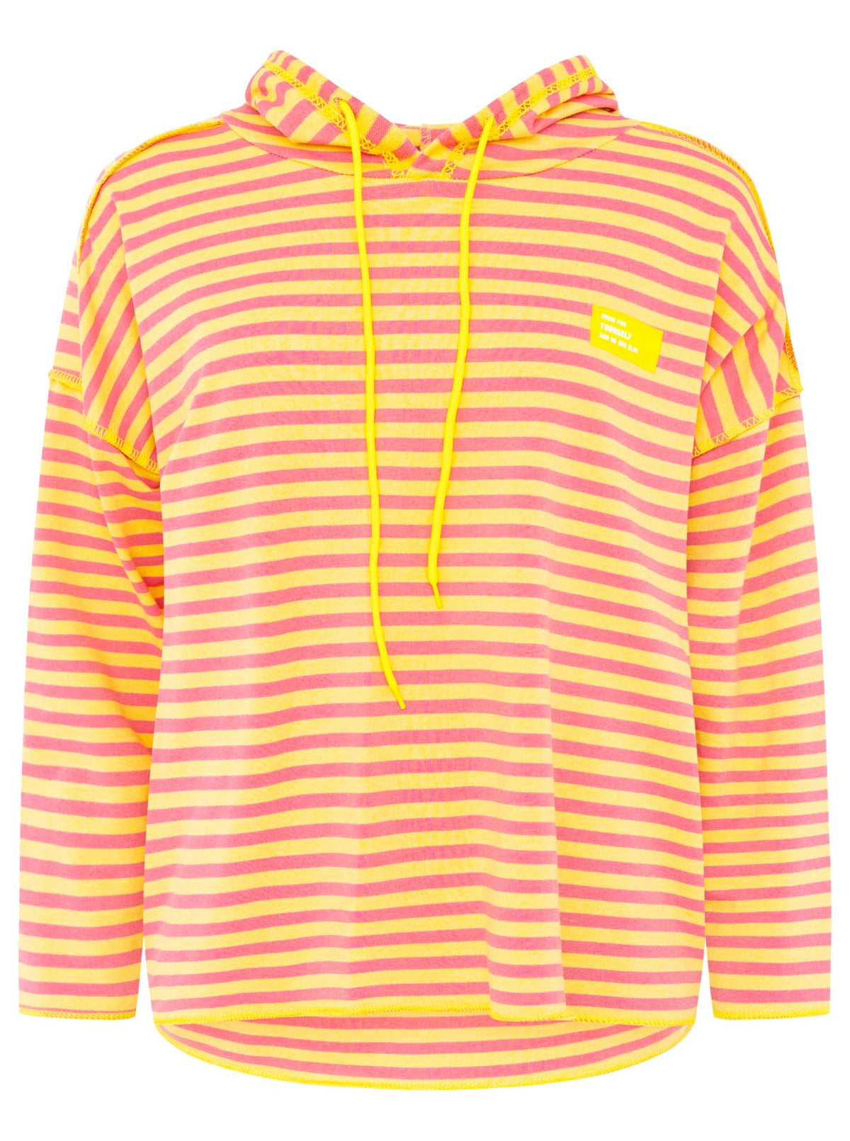 Zwillingsherz Hoodie "Neon Streifen" - Orange