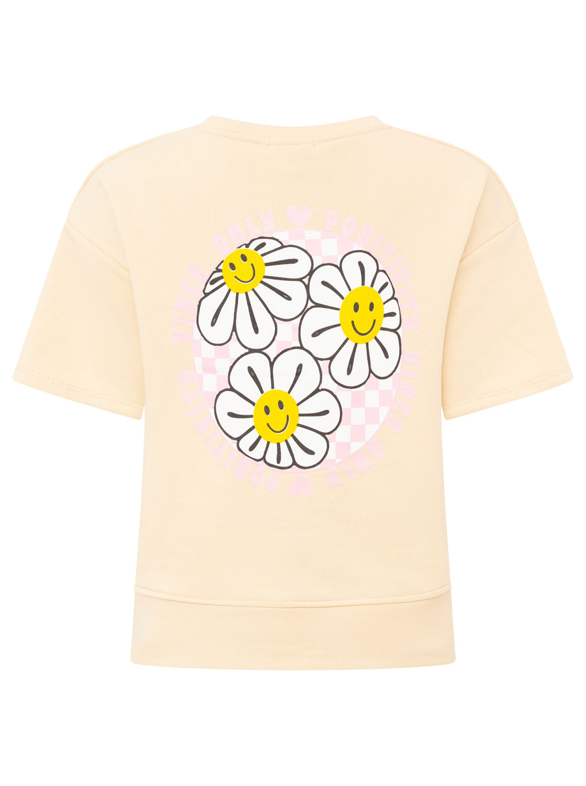 Zwillingsherz T-Shirt  „Happy Flower“ - Gelb/Pink