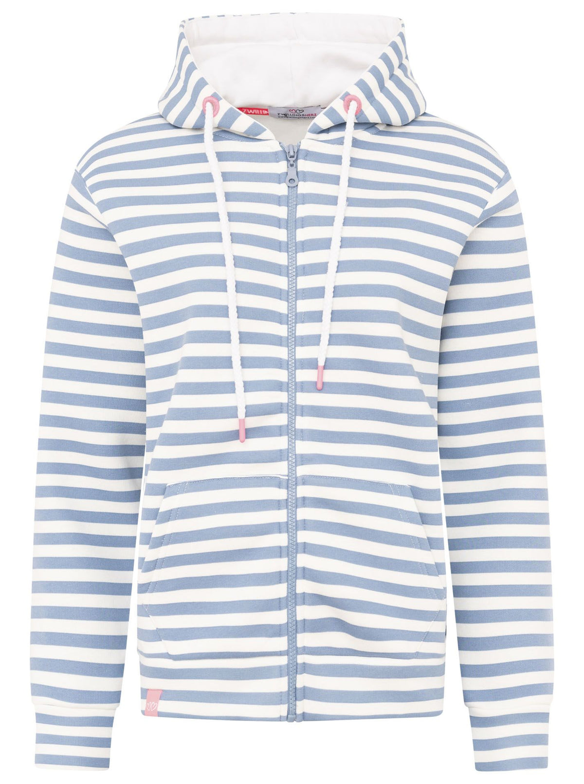 Zwillingsherz - Hoodiejacke Moin Streifen - Blau