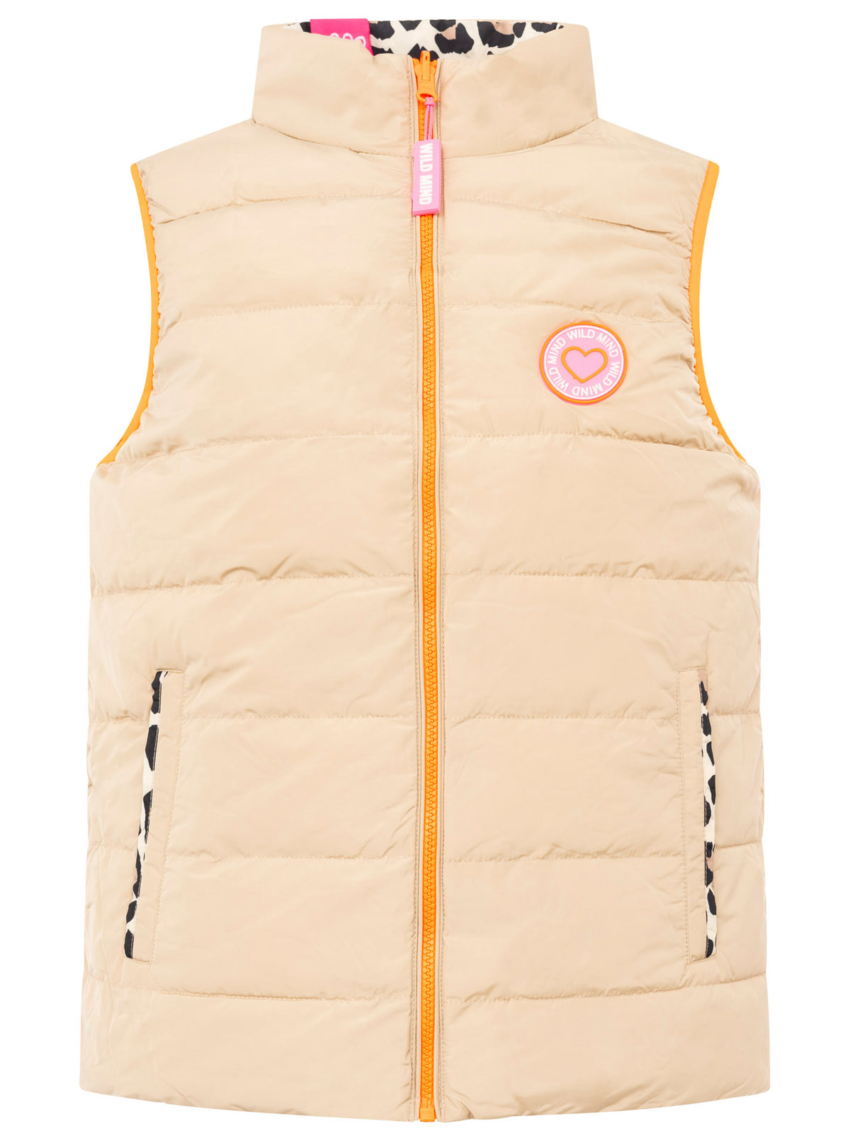 Zwillingsherz - Wendbare Steppweste "Leo" - Beige/Schwarz