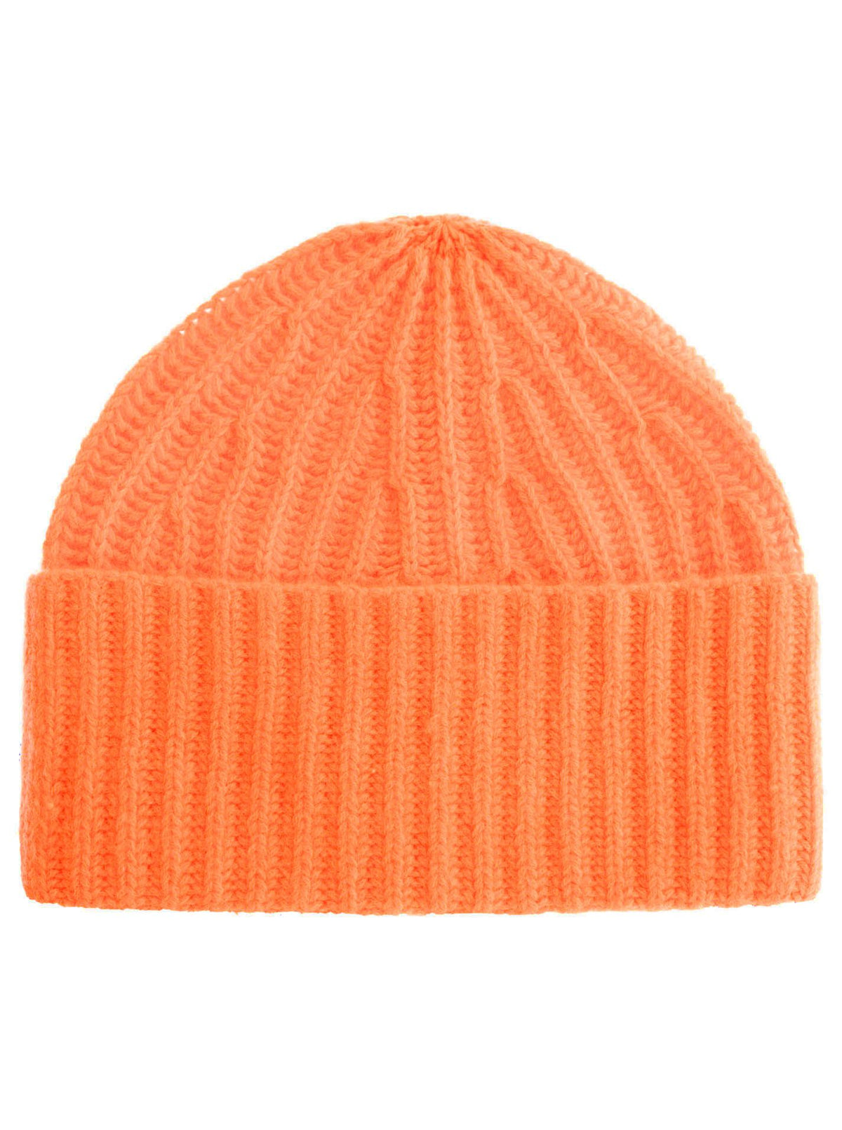 Zwillingsherz - Kaschmir Mütze "Grobstrick" (100% Cashmere) - Orange