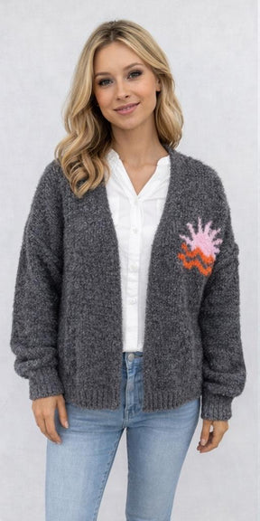 Cardigan "St Tropez" - Made in Italy - Anthrazit