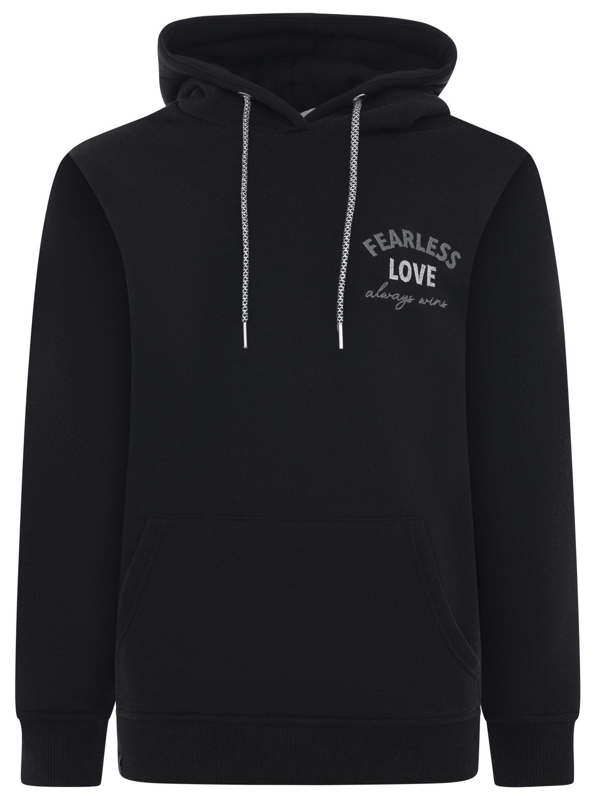 Zwillingsherz - Hoodie mit Pailletten "Love Wins" - Schwarz