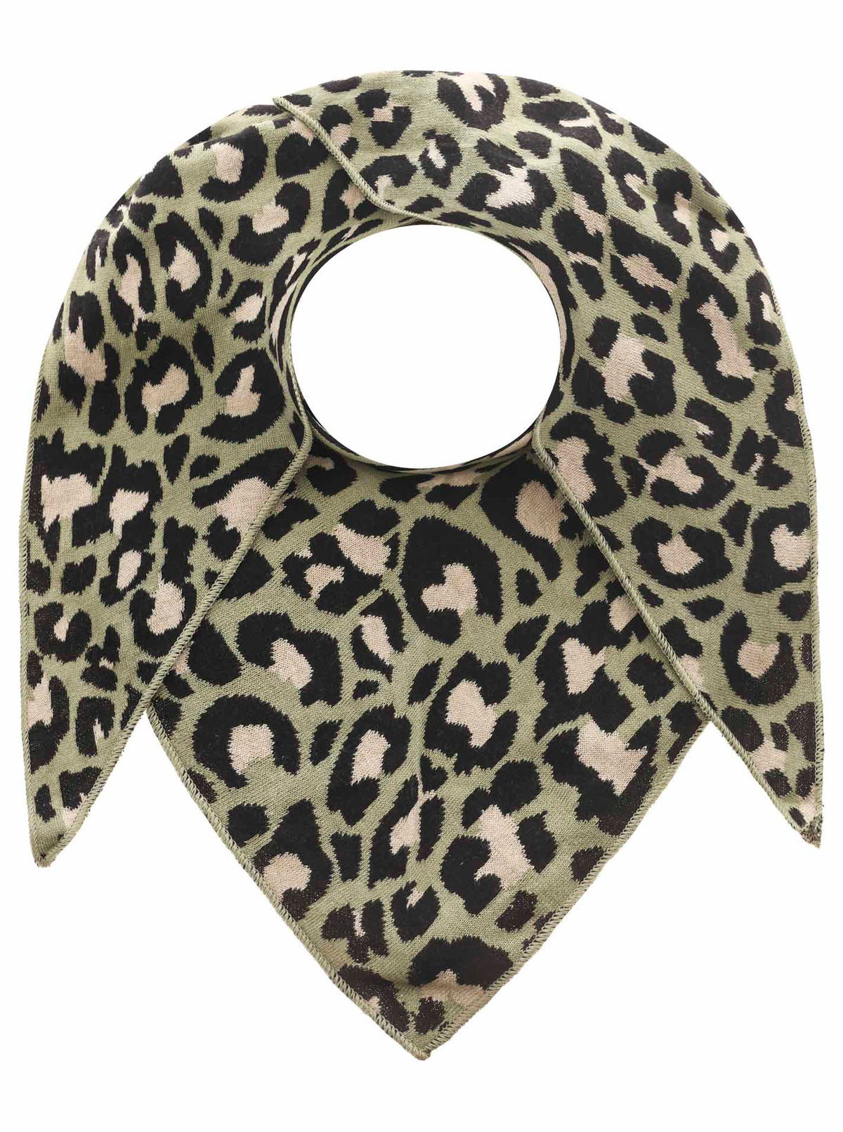 Zwillingsherz - Dreieckstuch "Leo Muster" - Khaki