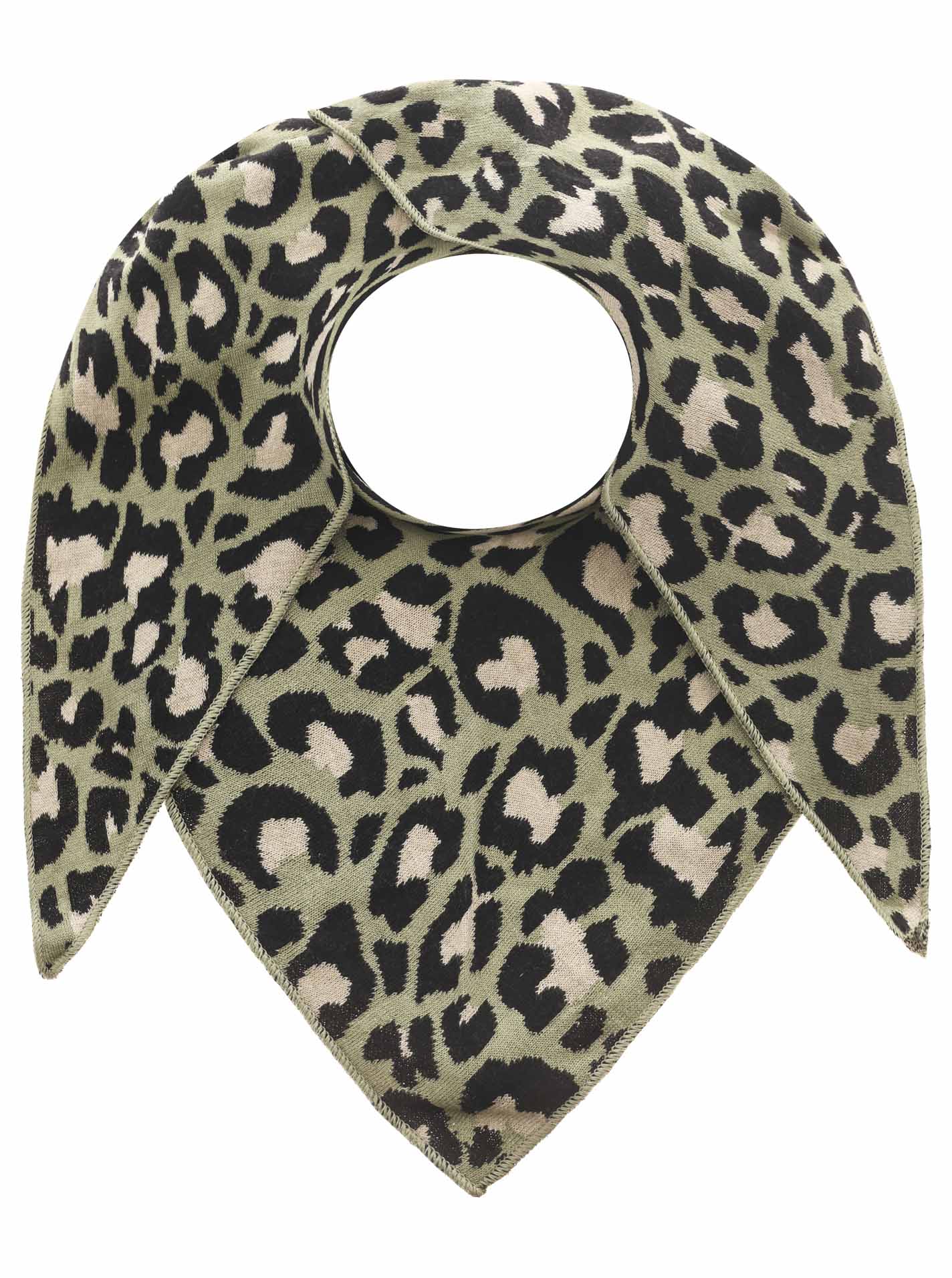 Zwillingsherz - Dreieckstuch "Leo Muster" - Khaki