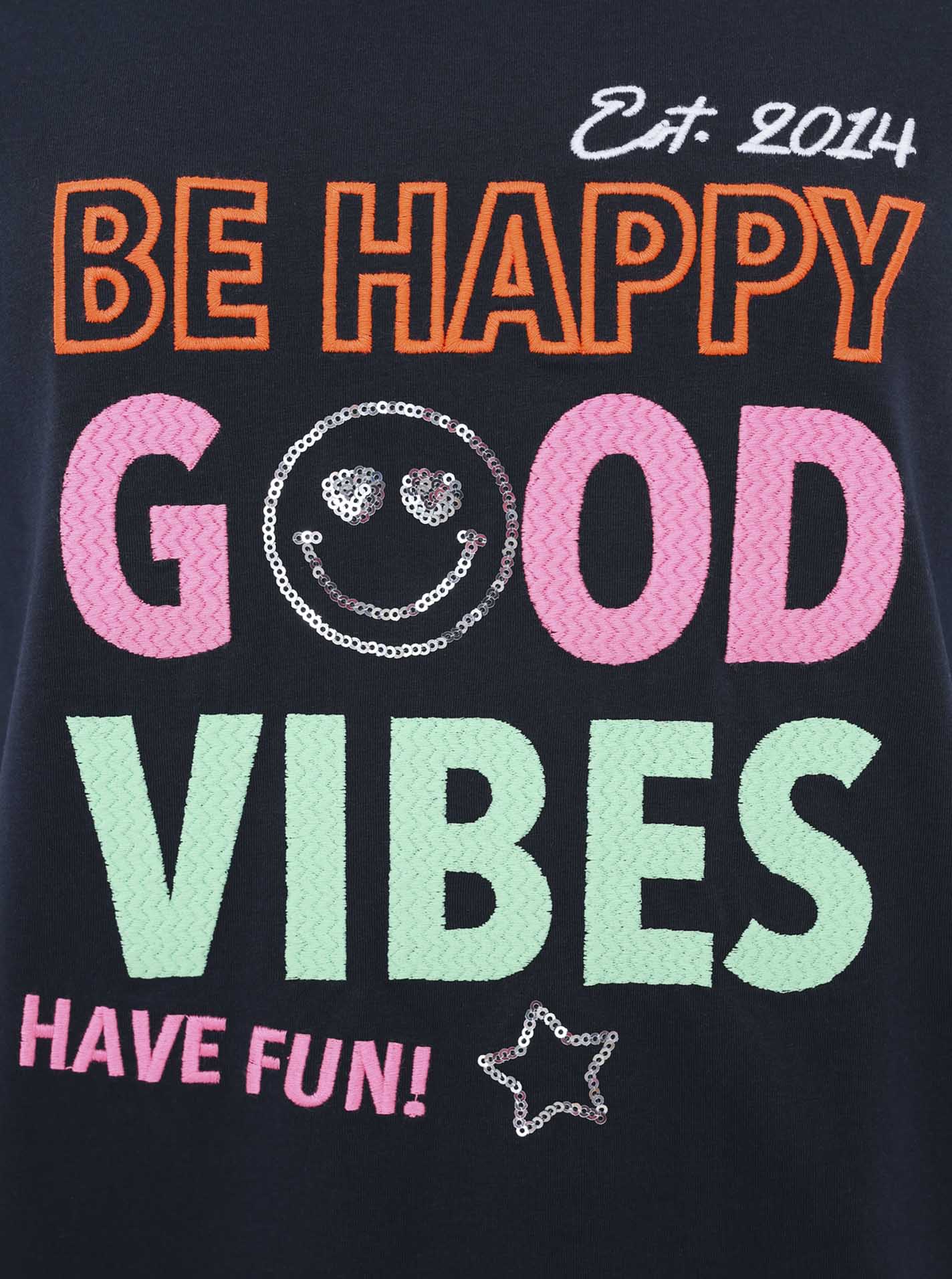 Zwillingsherz - T-Shirt "Be Happy" - Marine