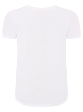 Zwillingsherz - T-Shirt "Be Happy" - Weiß
