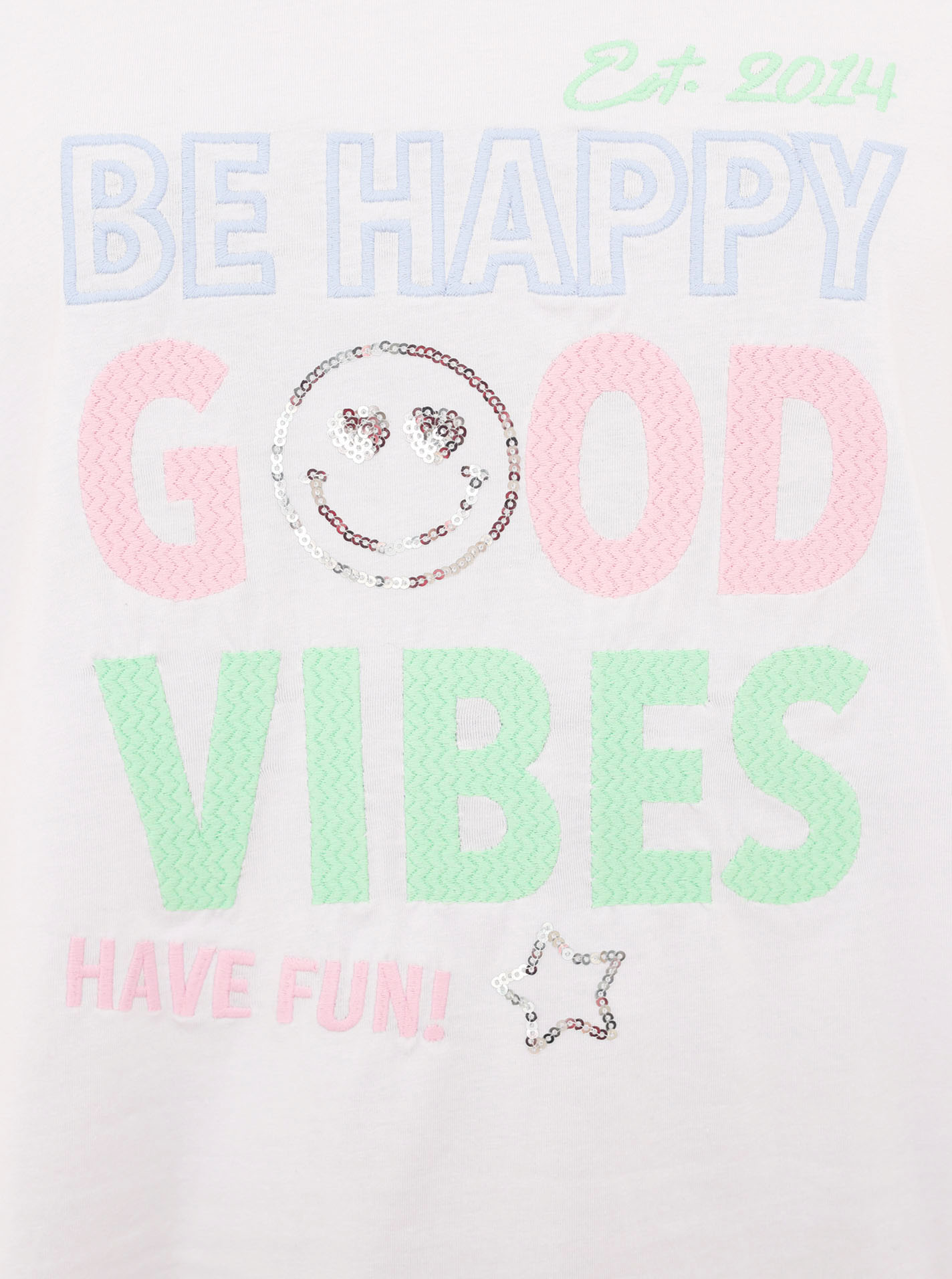 Zwillingsherz - T-Shirt "Be Happy" - Weiß