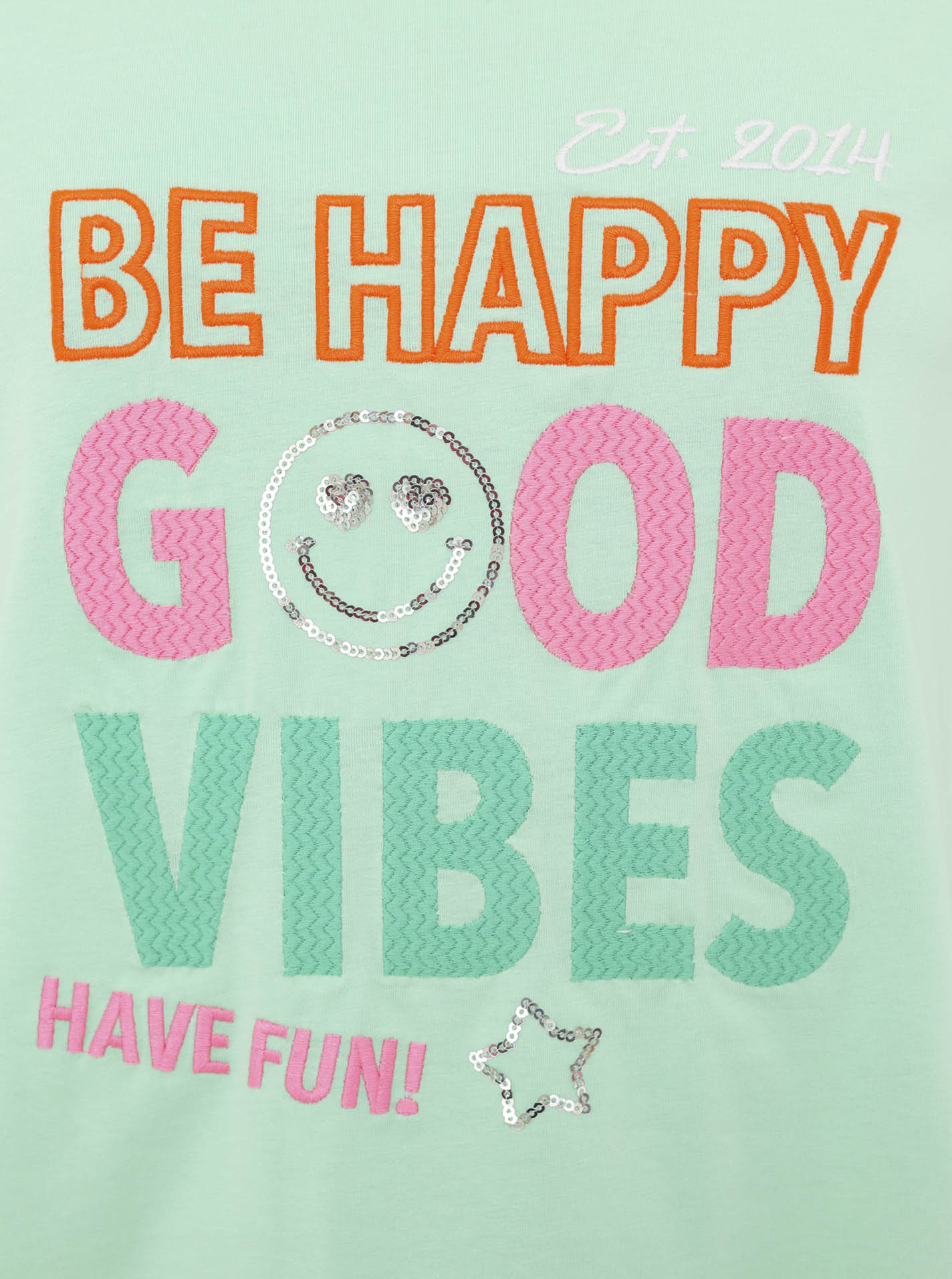 Zwillingsherz - T-Shirt "Be Happy" - Mint