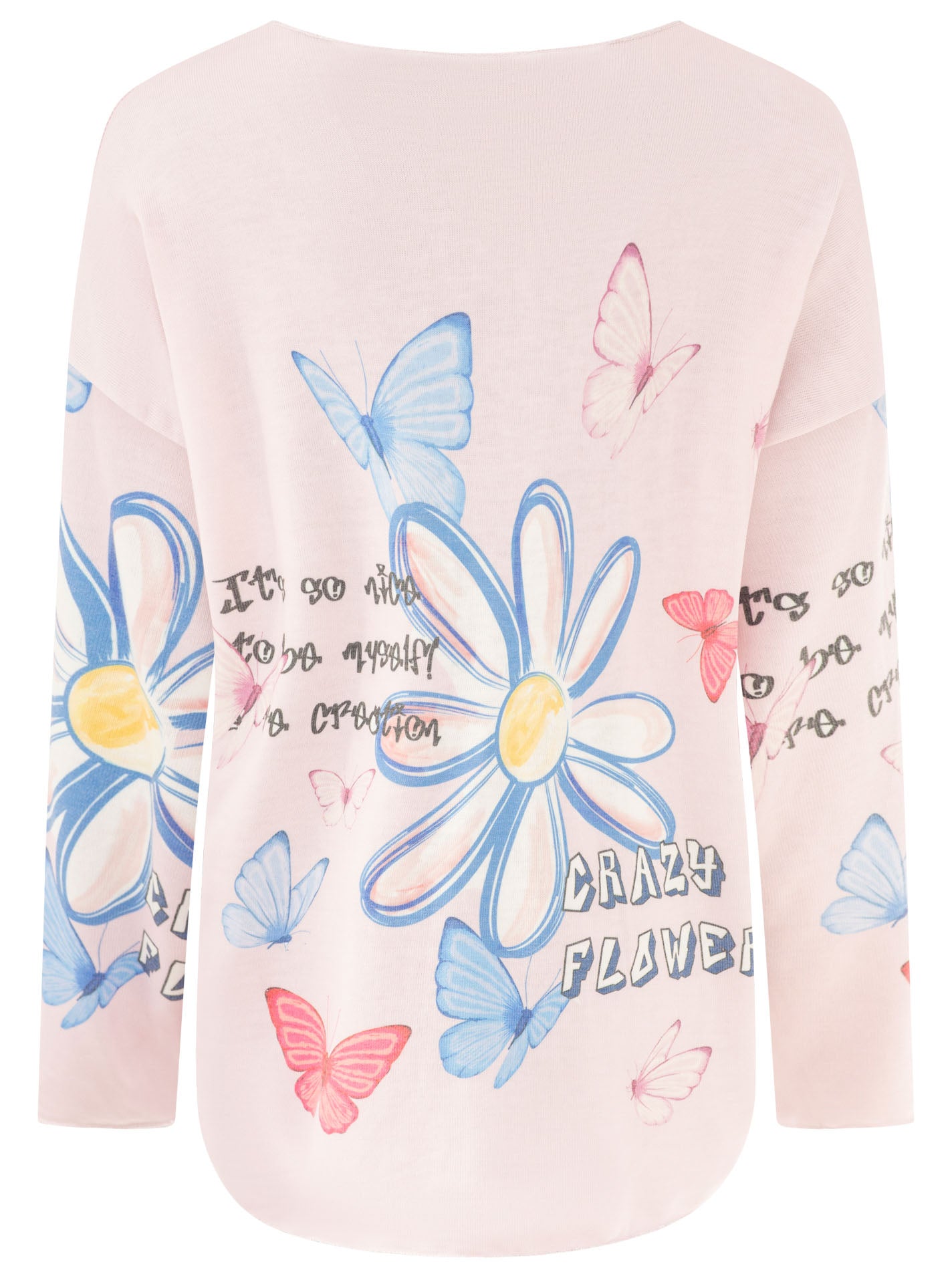 Zwillingsherz - Sweatshirt "Crazy Flower" - Rosa