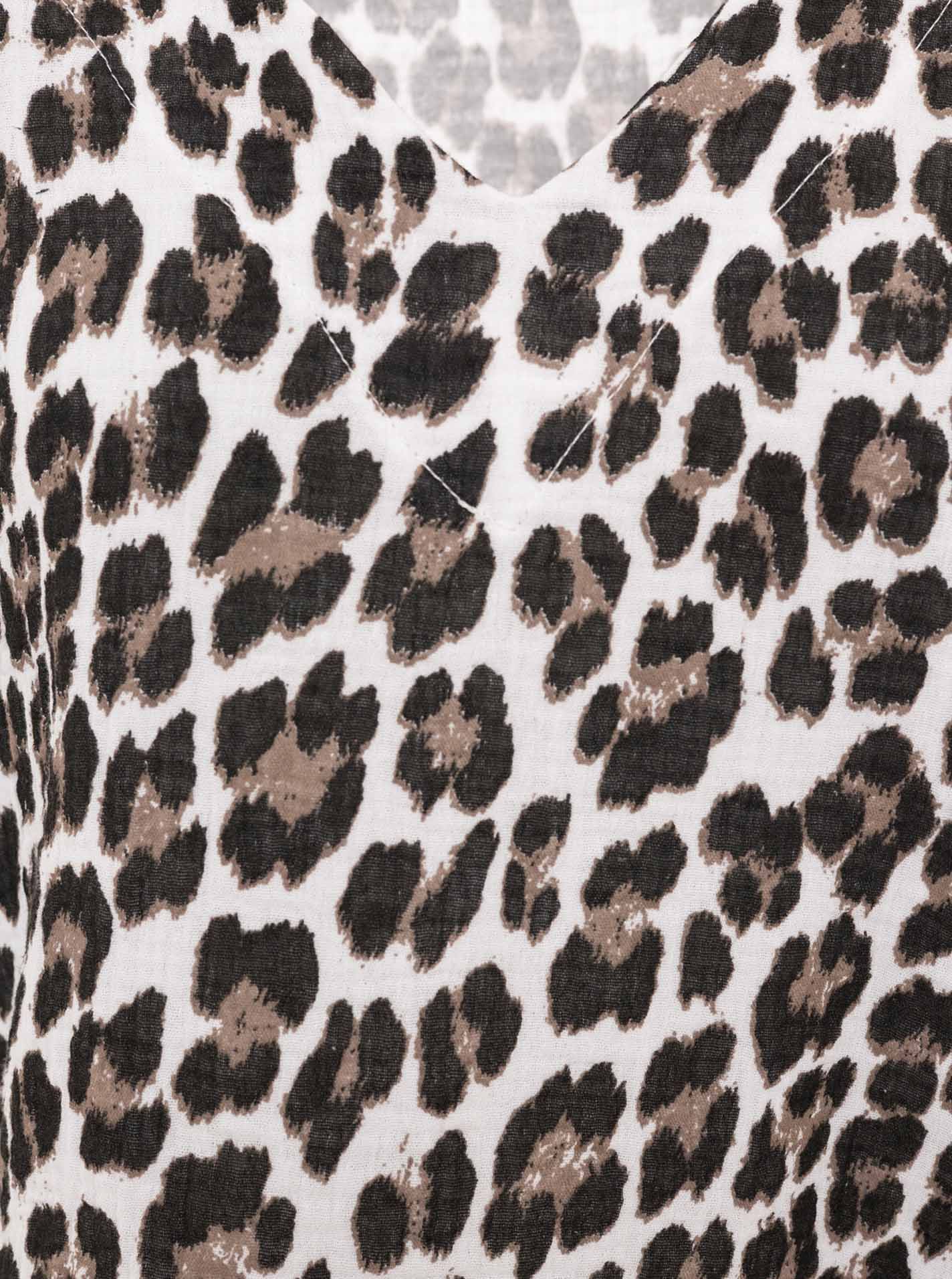 Zwillingsherz - Musselin Bluse Rüschen - Leo Beige