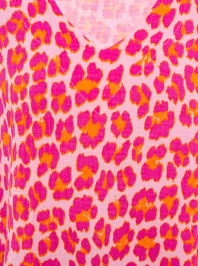Zwillingsherz - Musselin Bluse Rüschen - Leo Pink