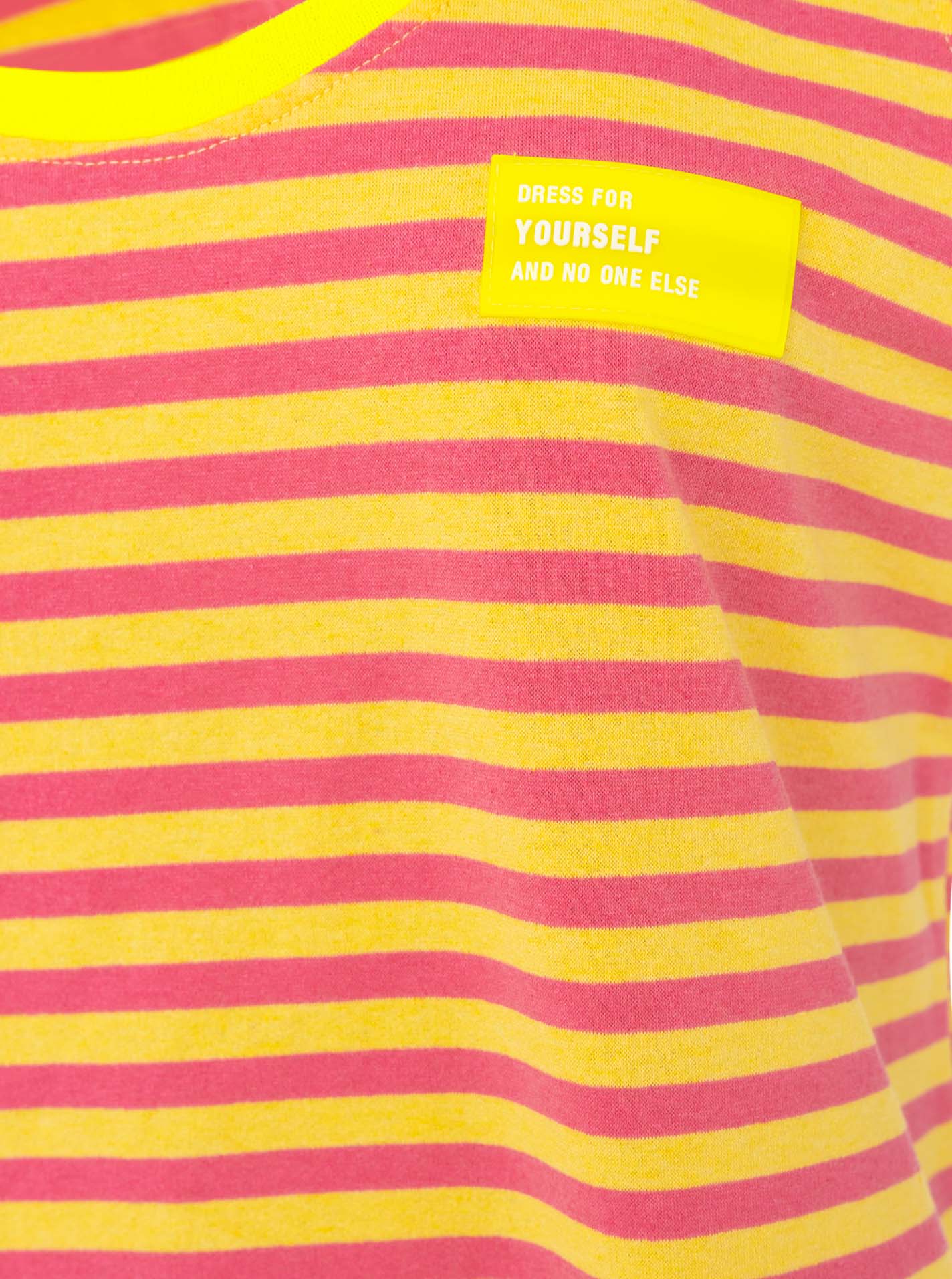 Zwillingsherz - Oversize Sweat Tank Top "Neon Stripes" - Gelb