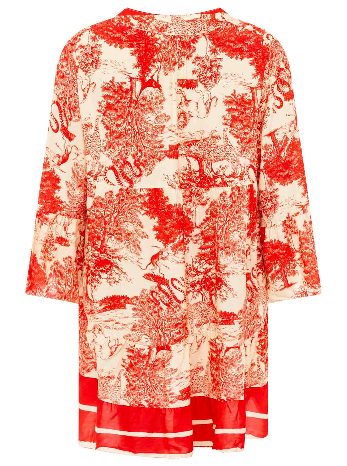 Zwillingsherz - Viskose Kleid "Safari" - Rot (SuperSale - keine Retoure)