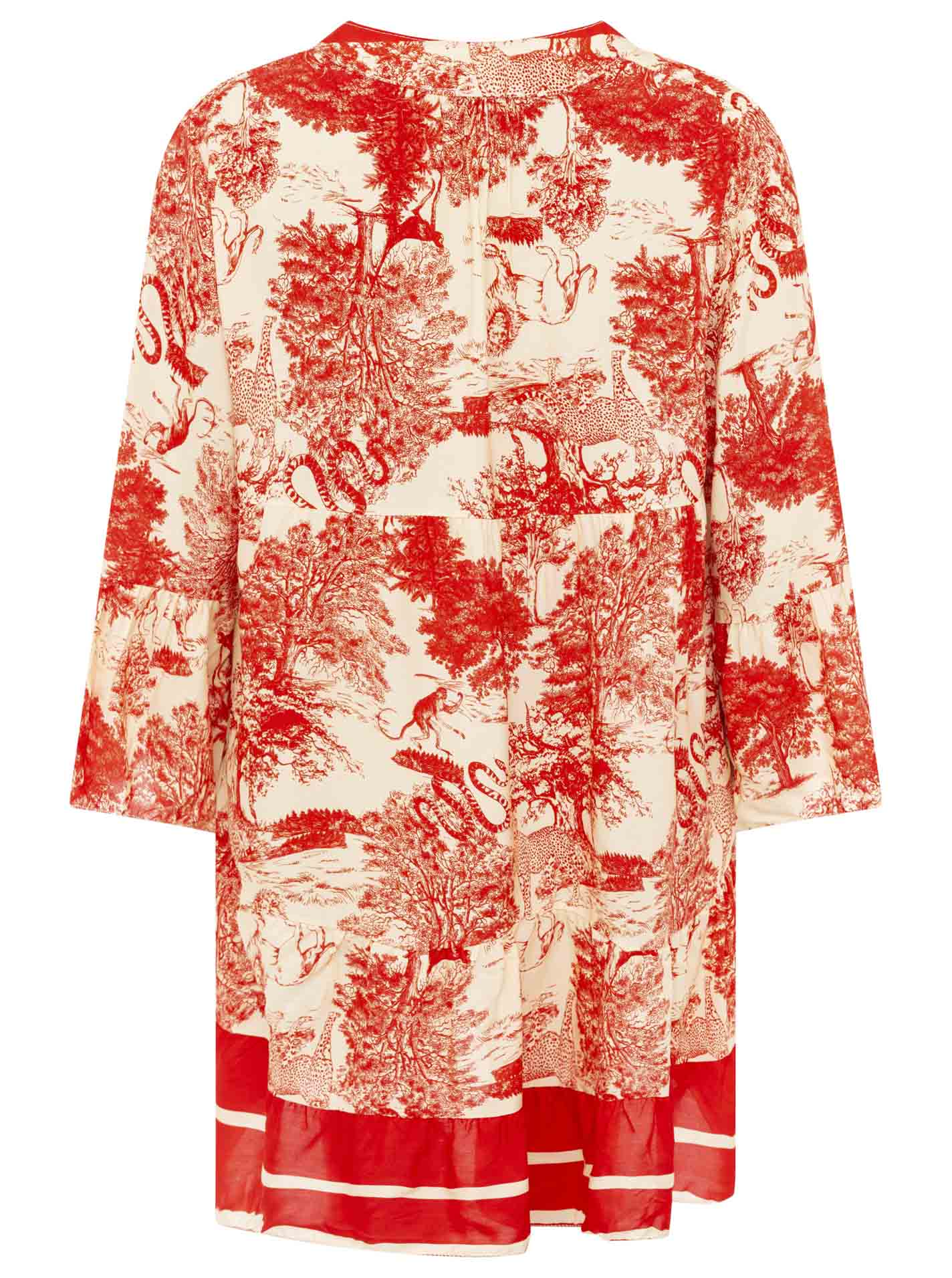 Zwillingsherz - Viskose Kleid "Safari" - Rot (SuperSale - keine Retoure)
