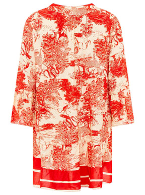 Zwillingsherz - Viskose Kleid "Safari" - Rot (SuperSale - keine Retoure)