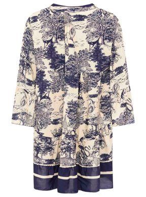 Zwillingsherz - Viskose Kleid "Safari" - Navy (SuperSale - keine Retoure)