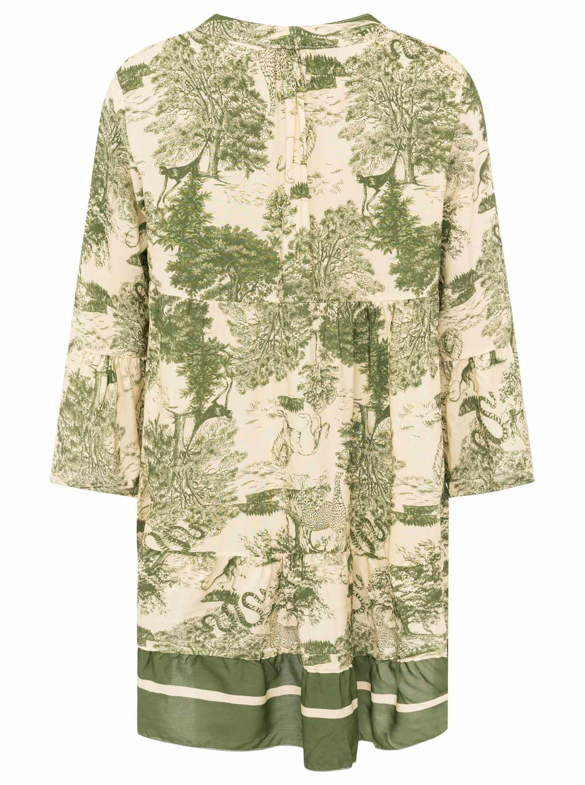 Zwillingsherz - Viskose Kleid "Safari" - Grün