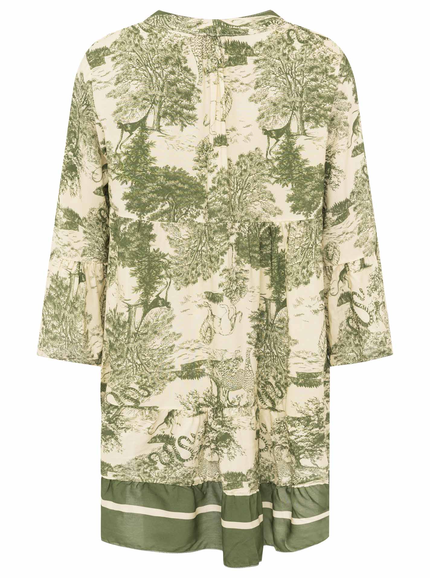 Zwillingsherz - Viskose Kleid "Safari" - Grün (SuperSale - keine Retoure)