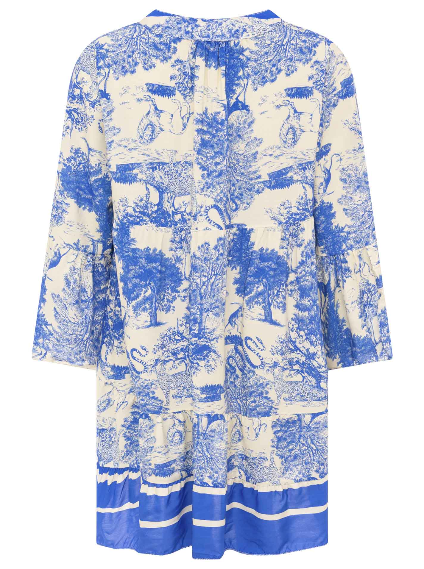 Zwillingsherz - Viskose Kleid "Safari" - Blau