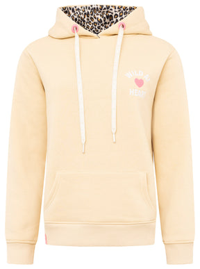 Zwillingsherz - Hoodie/Sweatshirt "Leo Wild Herz" - Beige