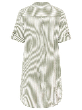 Zwillingsherz - Longbluse Kida (Streifen) - Khaki