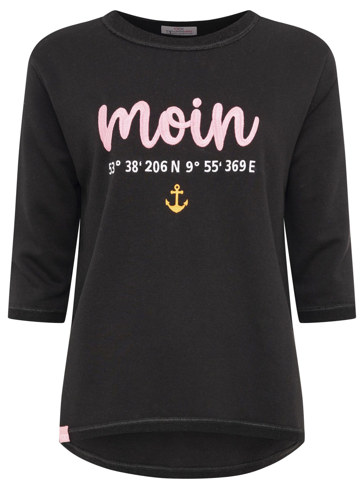 Zwillingsherz -  Sweatshirt "Moin 3/4 Arm" - Navy/Pink