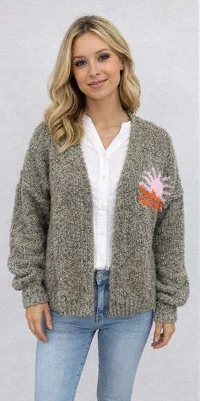 Cardigan "St Tropez" - Made in Italy - Khaki