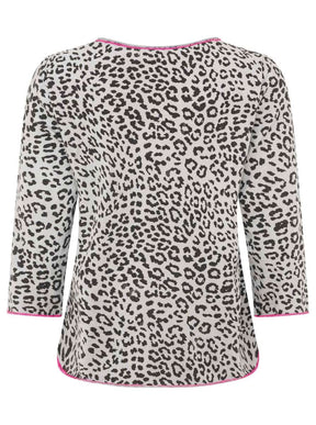 Zwillingsherz - 3/4 Arm Shirt - Leo Neon - Grau/Pink