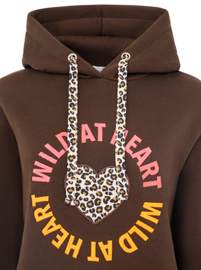 Zwillingsherz - Hoodie "Leo Wild Heart" - Braun