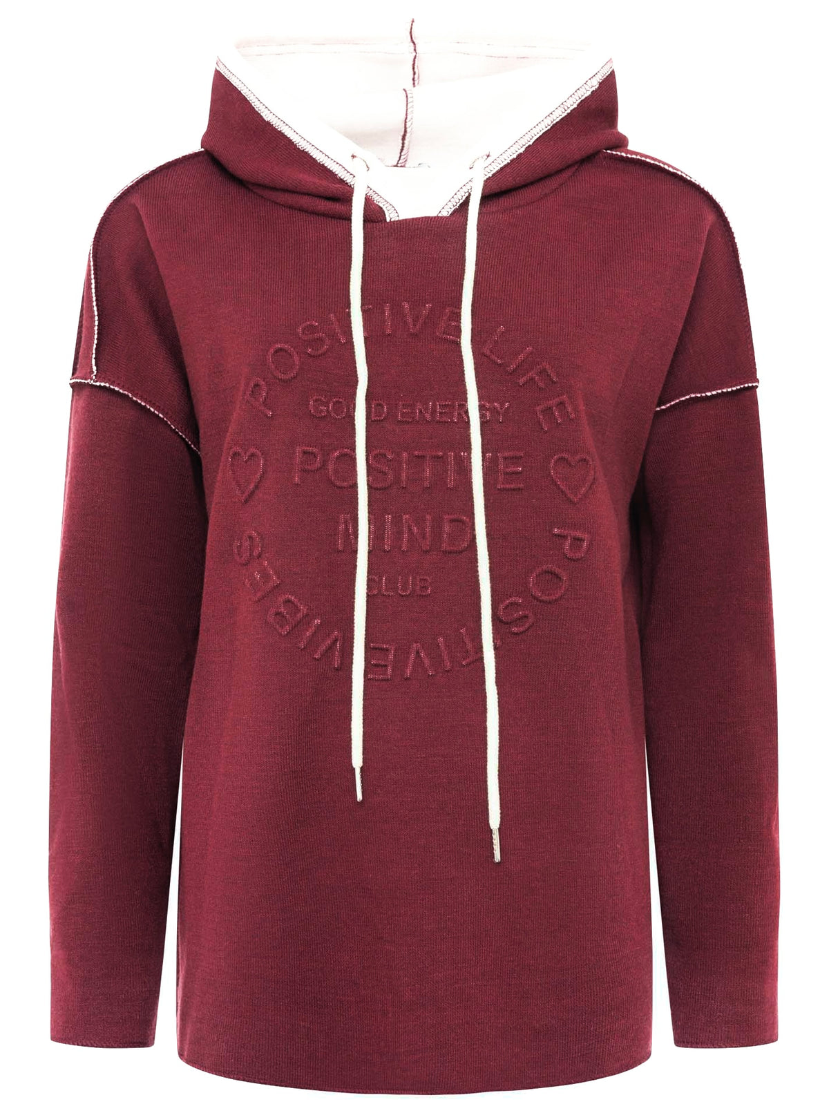 Zwillingsherz - Made in Italy Hoodie "Positive Mind" - Magenta