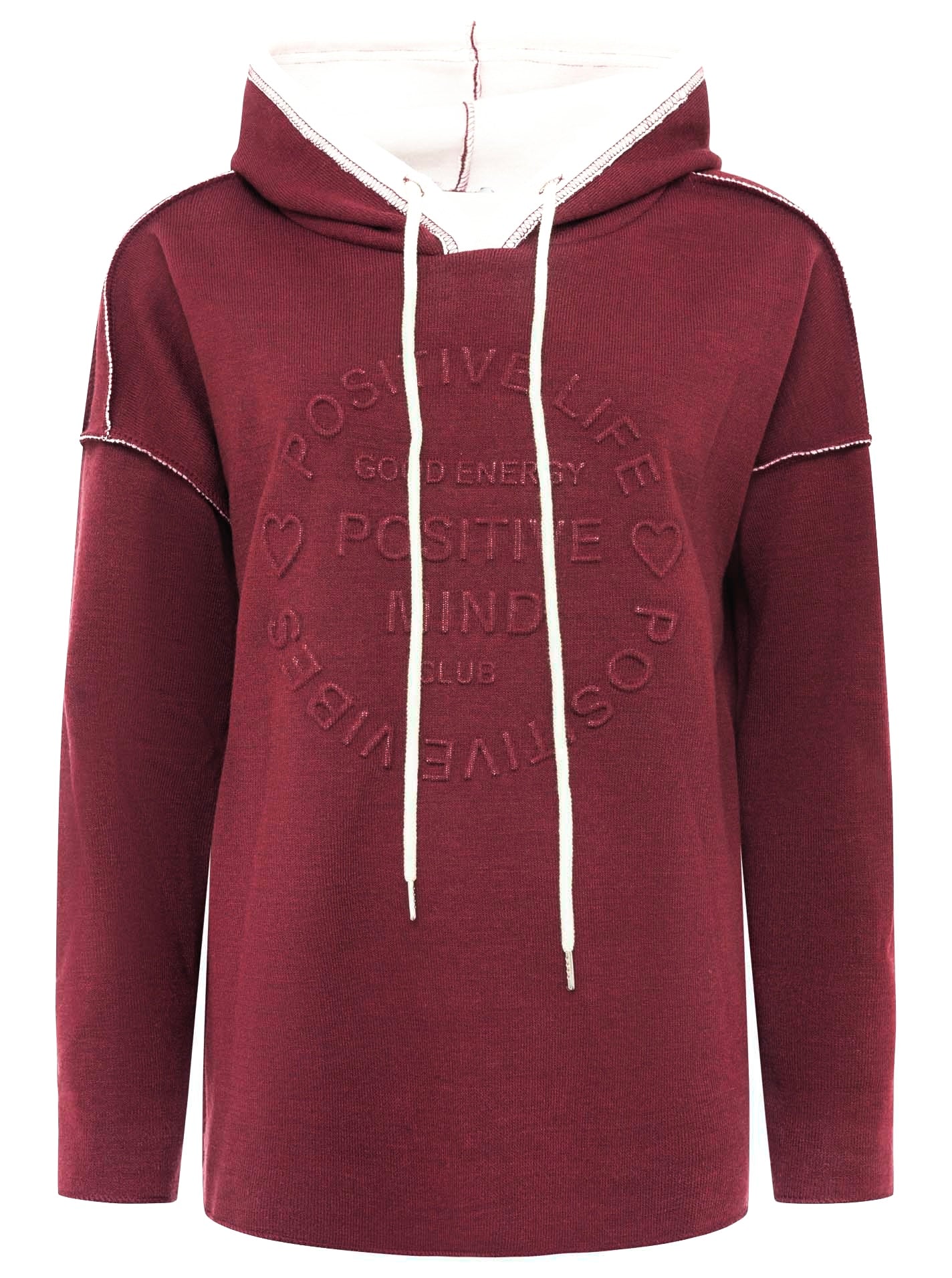Zwillingsherz - Made in Italy Hoodie "Positive Mind" - Magenta