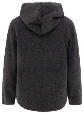 Zwillingsherz - Teddyhoodie mit Zipper - Schwarz