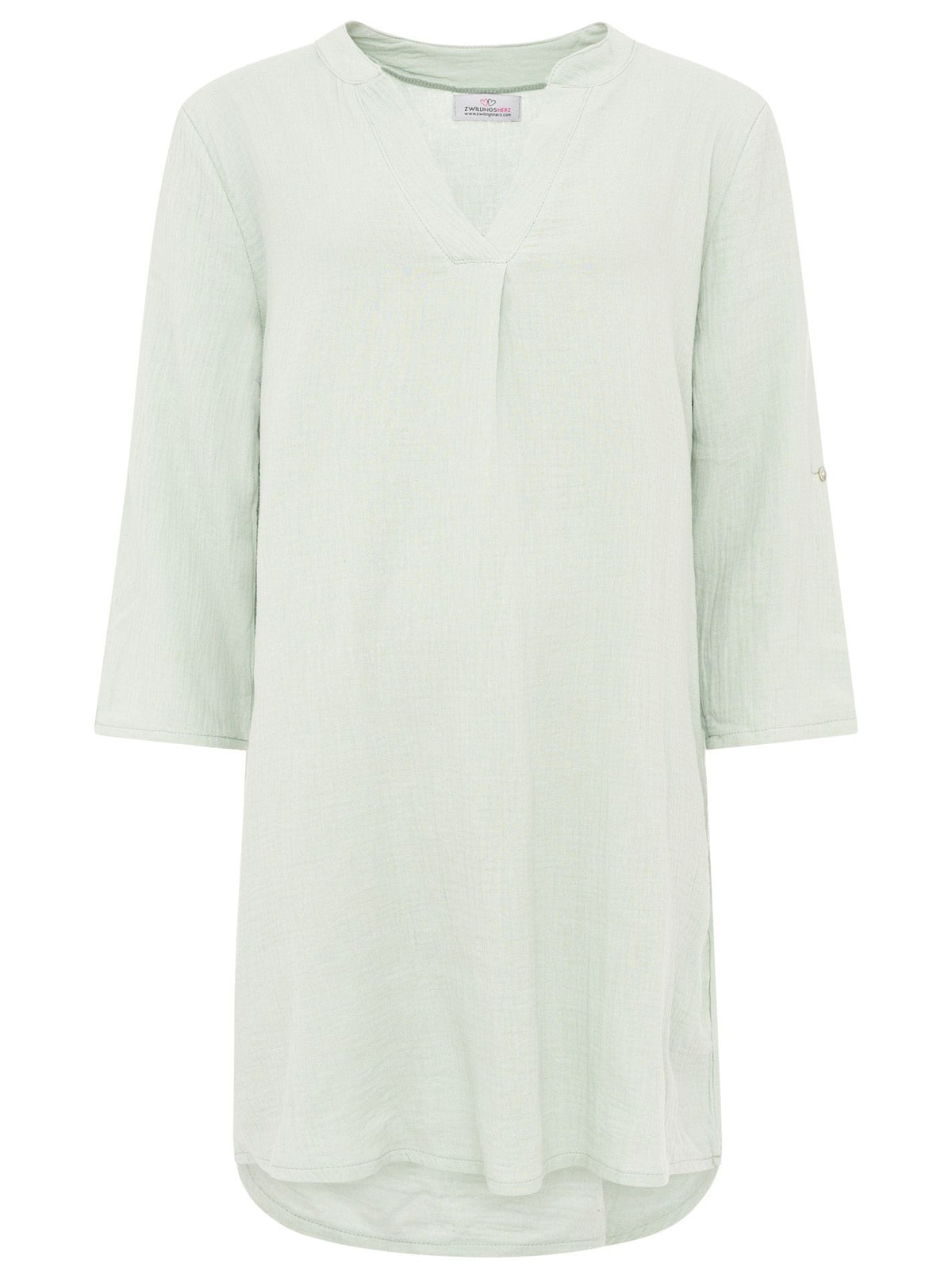 Zwillingsherz - Musselin Tunika/Kleid - Salbei
